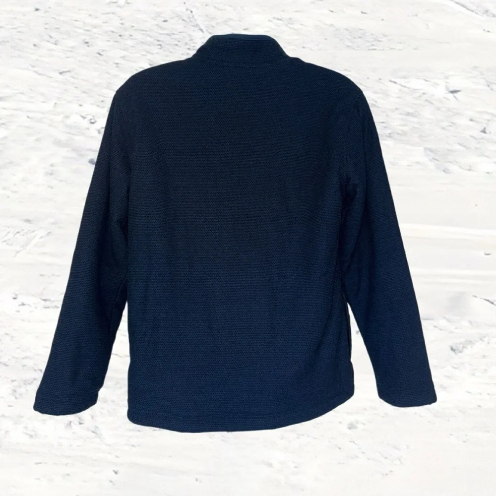 Orvis Sherpa Lined Quarter Zip Pullover Jacket Men’s Large Navy Blue Fleece - Picture 7 of 11